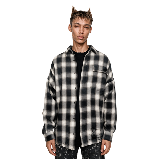 Distressed Flannel Shirt