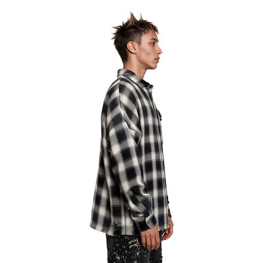 Distressed Flannel Shirt