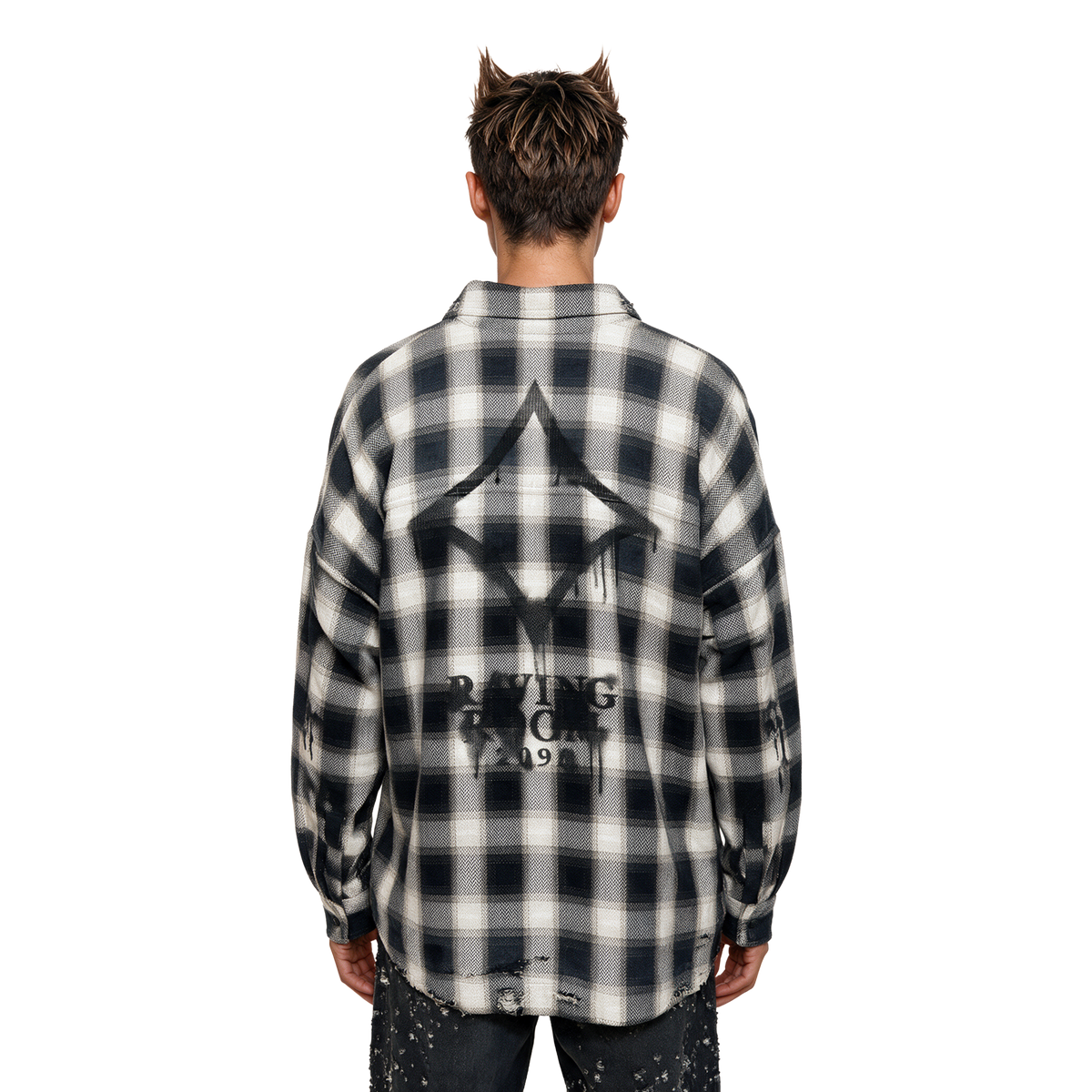Distressed Flannel Shirt