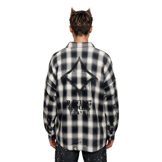 Distressed Flannel Shirt