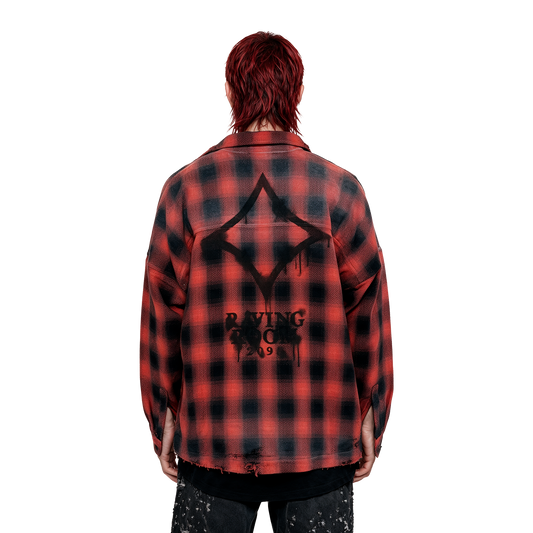 Distressed Flannel Shirt