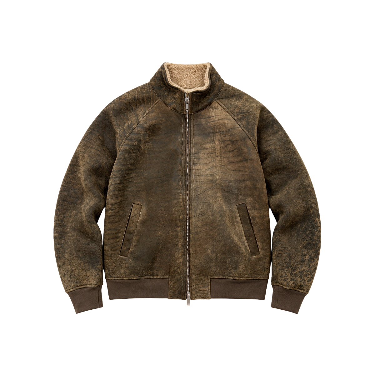 Shearling-lined Suede Jacket