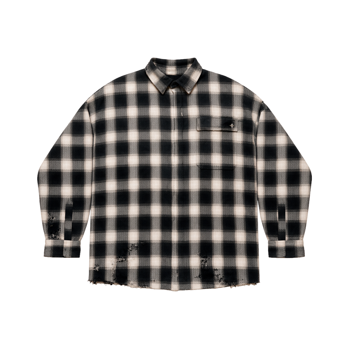 Distressed Flannel Shirt