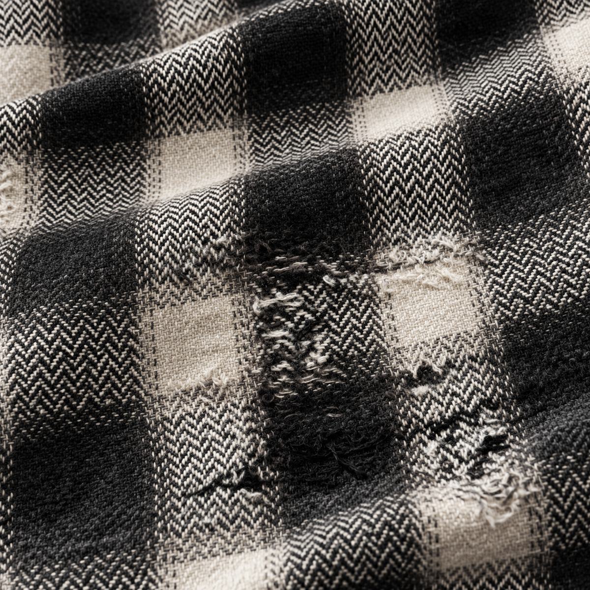 Distressed Flannel Shirt